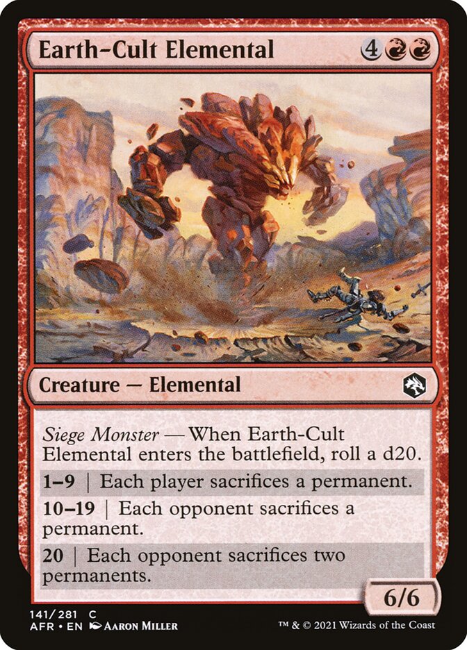 Earth-Cult Elemental 141/281 (Adventures in the Forgotten Realms)  - Foil