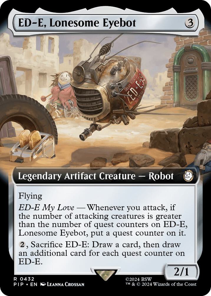 ED-E, Lonesome Eyebot 432/326 (Universes Beyond: Fallout)  - Extended Art Foil
