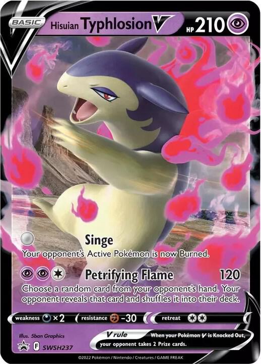 Hisuian Typhlosion V SWSH237 (SWSH: Sword & Shield Promo Cards)  - Holofoil