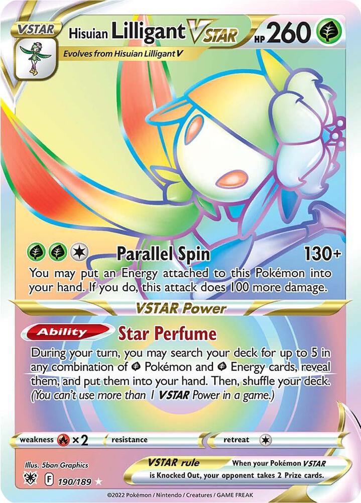 Hisuian Lilligant VSTAR Secret 190/189 (SWSH10: Astral Radiance)  - Holofoil
