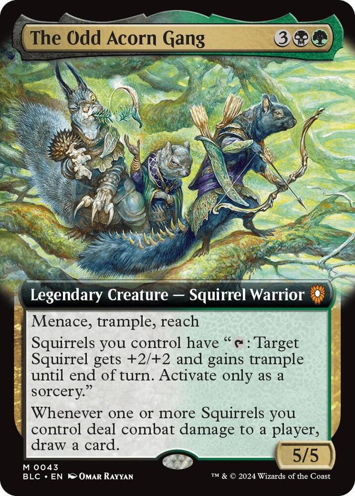The Odd Acorn Gang Extended Art (Commander: Bloomburrow) 