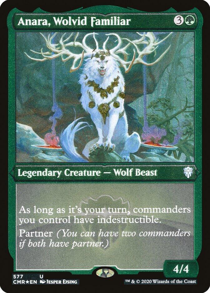 Anara Wolvid Familiar Foil Etched (Commander Legends)  - Foil