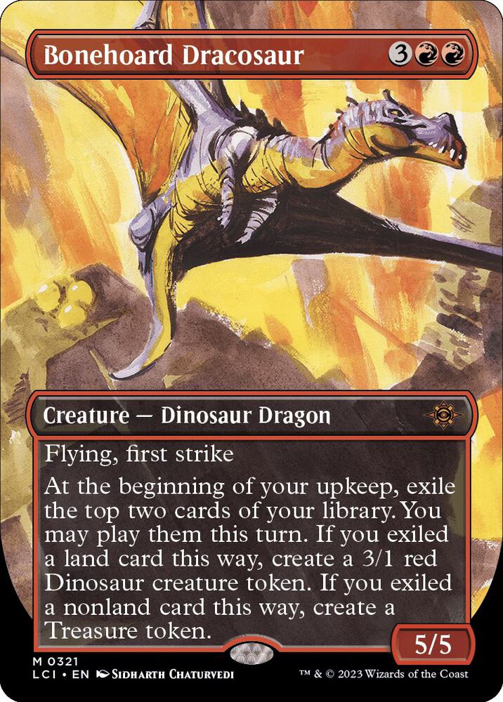 Bonehoard Dracosaur Borderless (The Lost Caverns of Ixalan)  - Foil