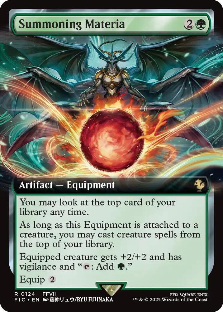 Summoning Materia 124 (Commander: FINAL FANTASY)  - Extended Art Foil