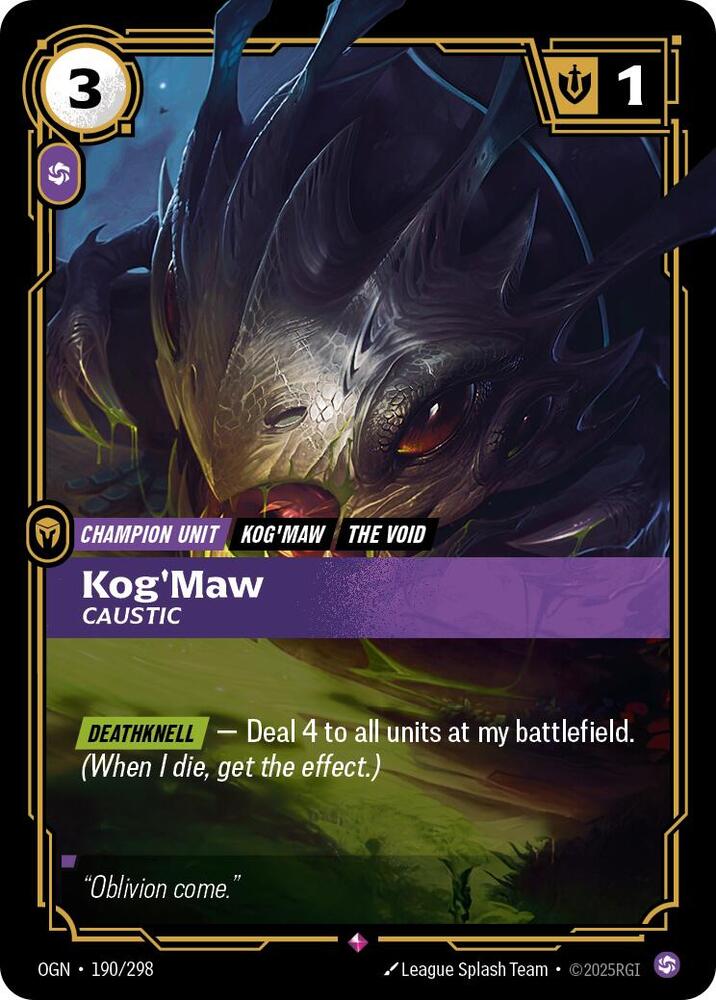 KogMaw Caustic (Origins)  - Foil