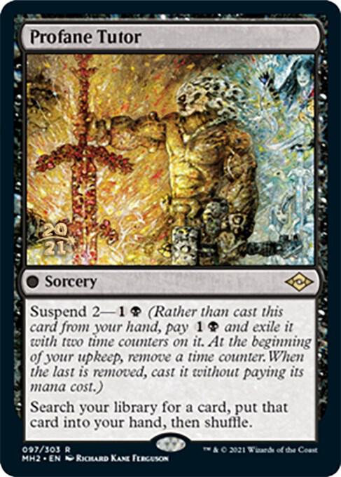 Profane Tutor 97s/86 (Prerelease Cards)  - Foil