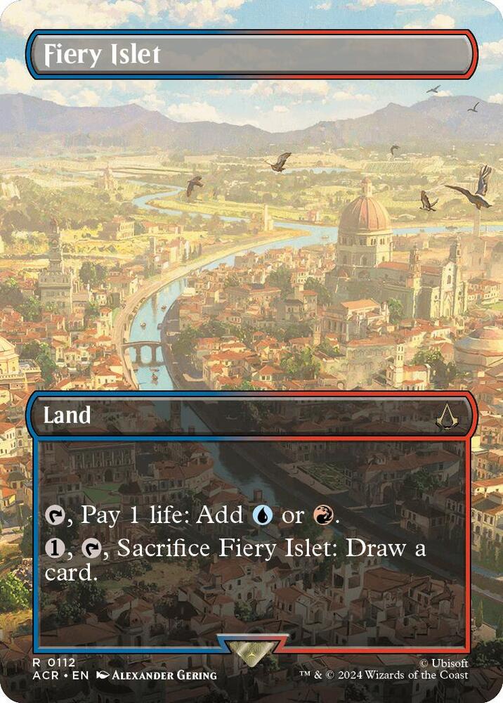 Fiery Islet 112/110 (Universes Beyond: Assassin's Creed)  - Borderless Foil