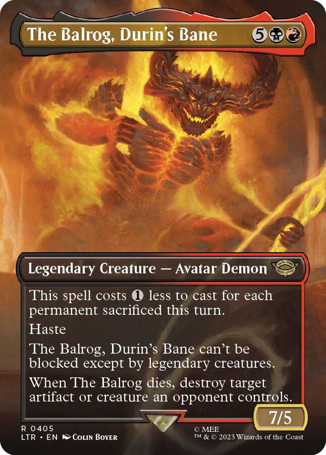 The Balrog Durins Bane Borderless (Universes Beyond: The Lord of the Rings: Tales of Middle-earth)  - Foil