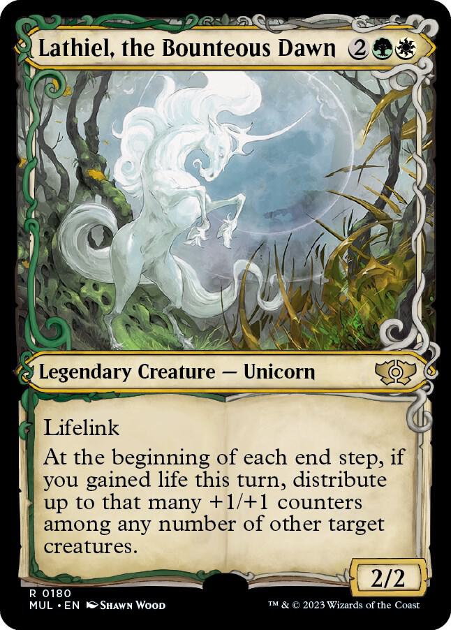 Lathiel the Bounteous Dawn Halo Foil (March of the Machine: Multiverse Legends)  - Foil