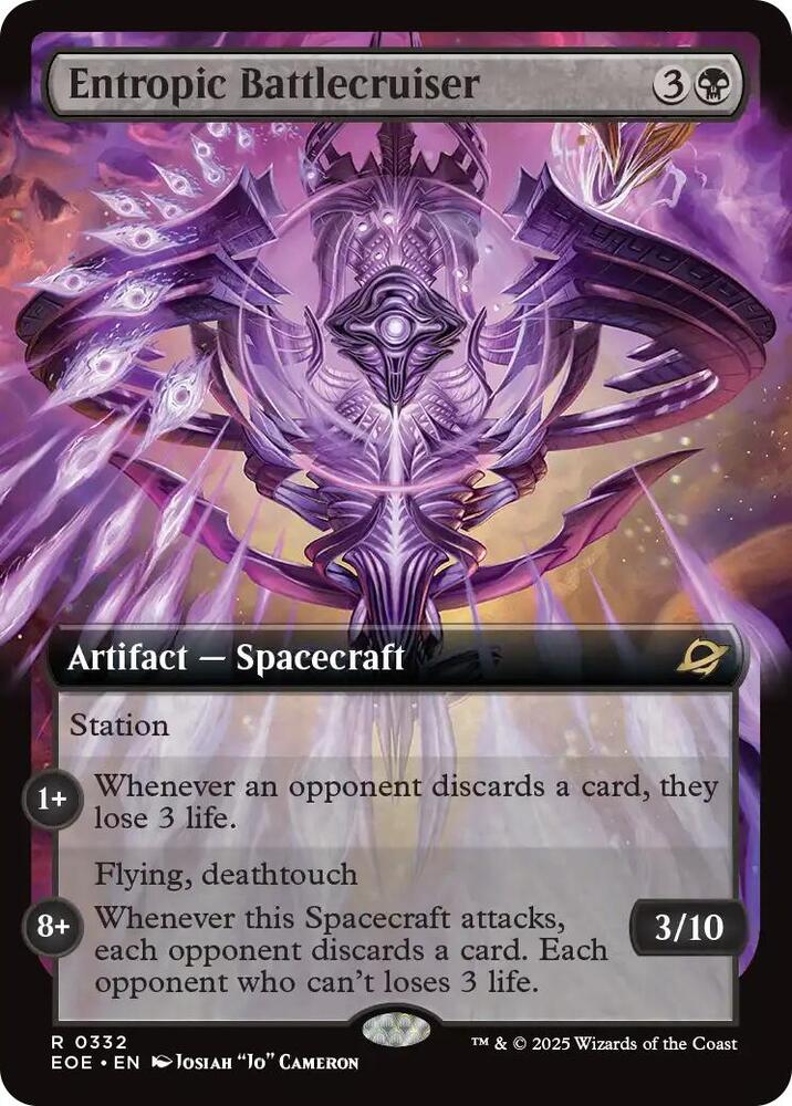 Entropic Battlecruiser 332 (Edge of Eternities)  - Extended Art Foil