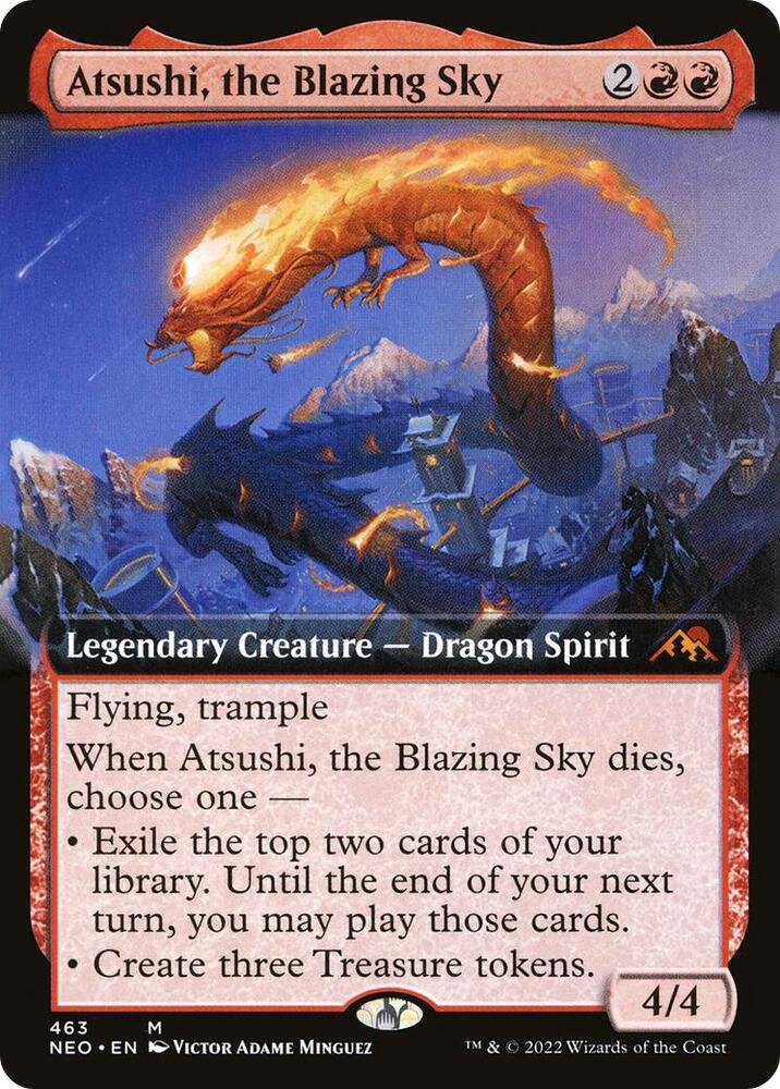 Atsushi, the Blazing Sky 463/302 (Kamigawa: Neon Dynasty)  - Extended Art Foil