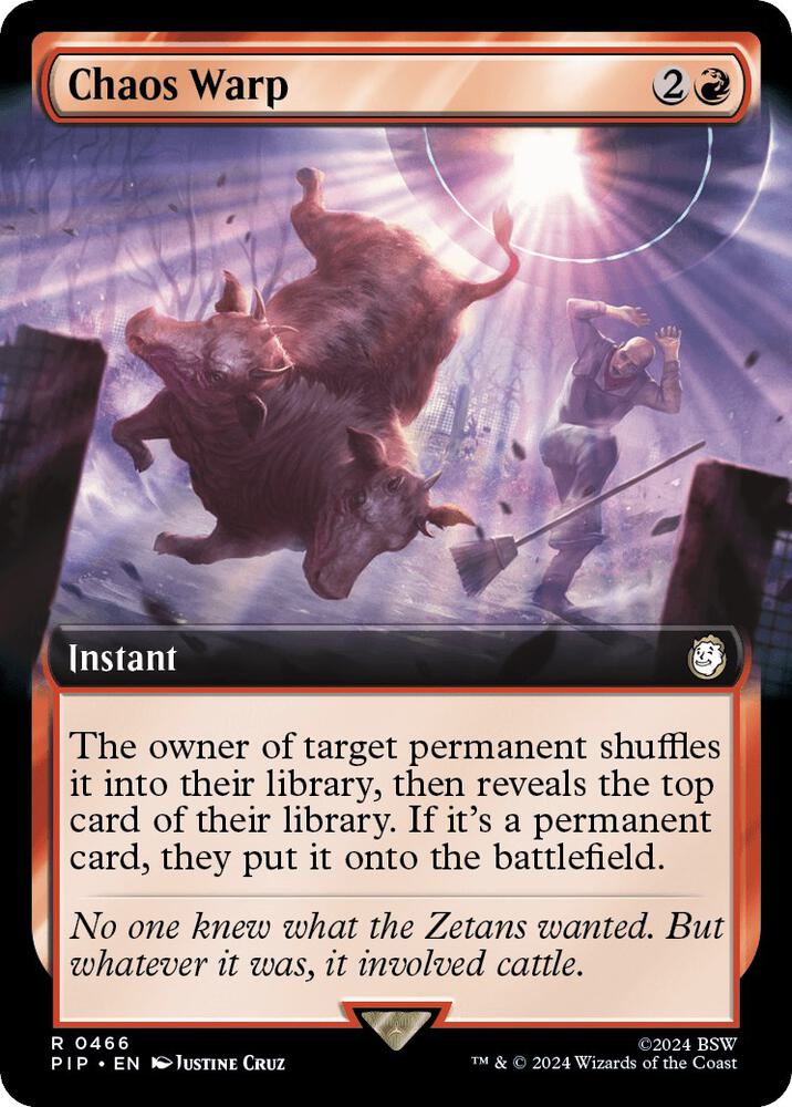 Chaos Warp Extended Art 466 (Universes Beyond: Fallout) 