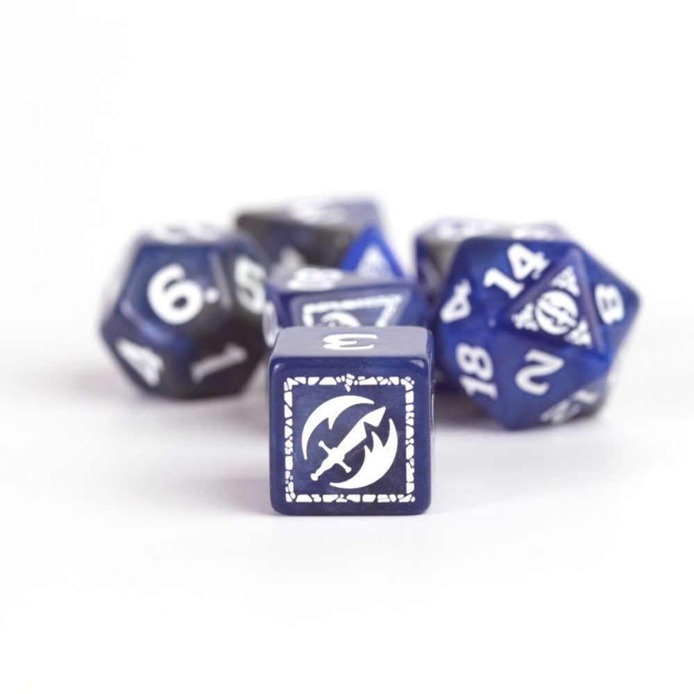 Sirius Dice - D&D Adventure Dice - Fighter - Blue