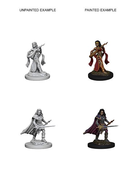 D&D Pathfinder Deep Cuts Unpainted Miniatures Human Female Bard