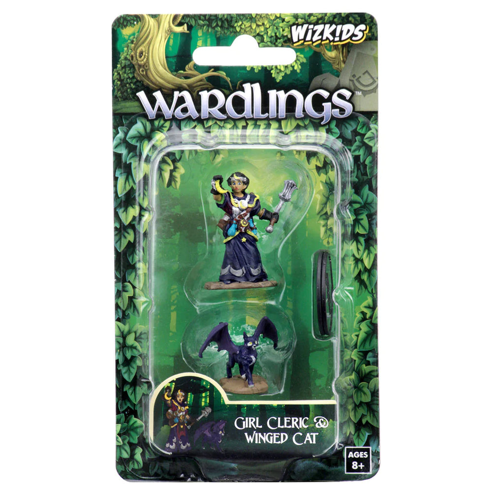 D&D WizKids Wardlings RPG Figures Girl Cleric & Winged Cat