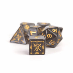 Sirius Dice - D&D Adventure Dice - Rogue - Black