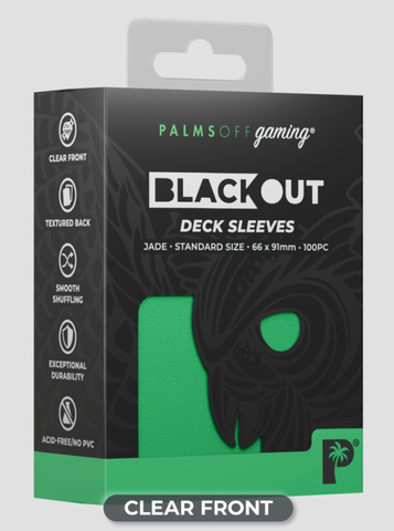 Palms Off Gaming - BLACKout Deck Sleeves - Standard - 100pc - JADE