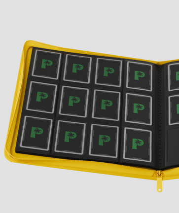 Palms Off Gaming - STEALTH 12 Pocket Zip Trading Card Binder - YELLOW
