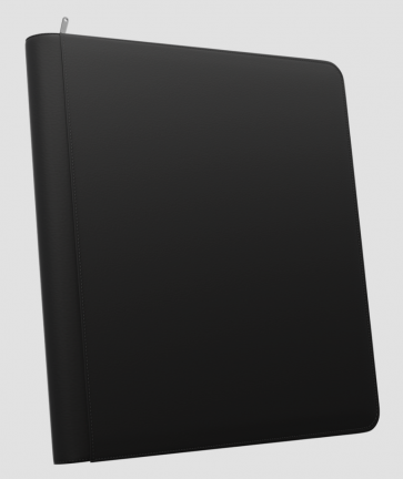 Palms Off Gaming - STEALTH 12 Pocket Zip Trading Card Binder - BLACK