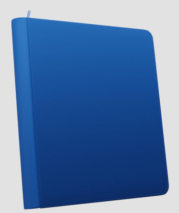 Palms Off Gaming - STEALTH 12 Pocket SIDE LOADER Zip Trading Card Binder - BLUE