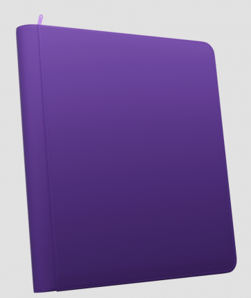 Palms Off Gaming - STEALTH 12 Pocket Zip Trading Card Binder - PURPLE