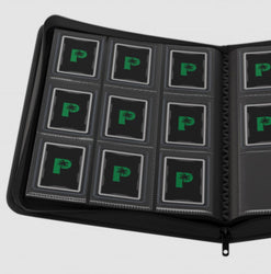 Palms Off Gaming - Collector's Series TOP LOADER Zip Binder CLEAR (216 Capacity) - BLACK