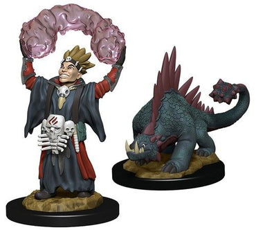 D&D WizKids Wardlings RPG Figures Boy Warlock & Lizard