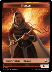 Tentacle // Human (26) Double-Sided Token [March of the Machine Commander Tokens]