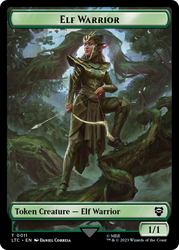 Elf Warrior // Treasure Double Sided Token [The Lord of the Rings: Tales of Middle-Earth Commander Tokens]