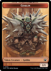 Goblin // Sliver Double-Sided Token [March of the Machine Commander Tokens]
