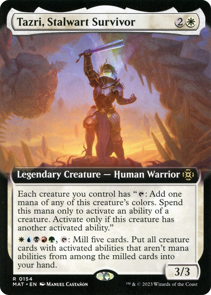 Tazri, Stalwart Survivor (Extended Art) [March of the Machine: The Aftermath]