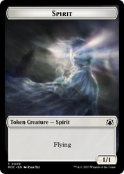 Spirit (9) // Treasure Double-Sided Token [March of the Machine Commander Tokens]