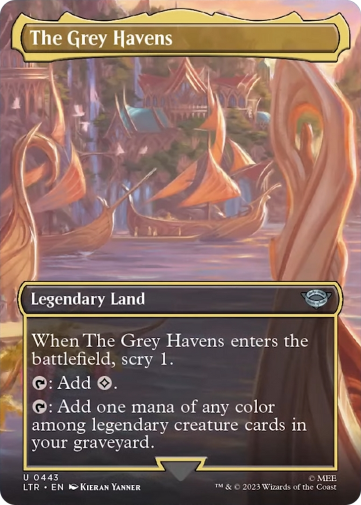 The Grey Havens (Borderless Alternate Art) [The Lord of the Rings: Tales of Middle-Earth]