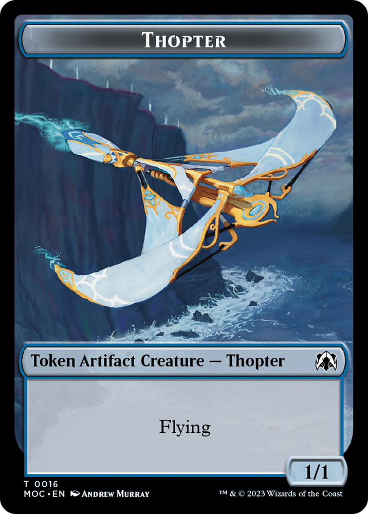 Thopter // Gold Double-Sided Token [March of the Machine Commander Tokens]