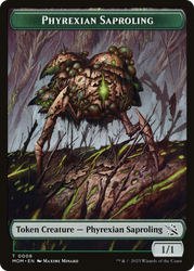 Monk // Phyrexian Saproling Double-Sided Token [March of the Machine Tokens]
