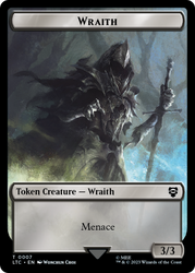 Treasure // Wraith Double-Sided Token [The Lord of the Rings: Tales of Middle-Earth Commander Tokens]