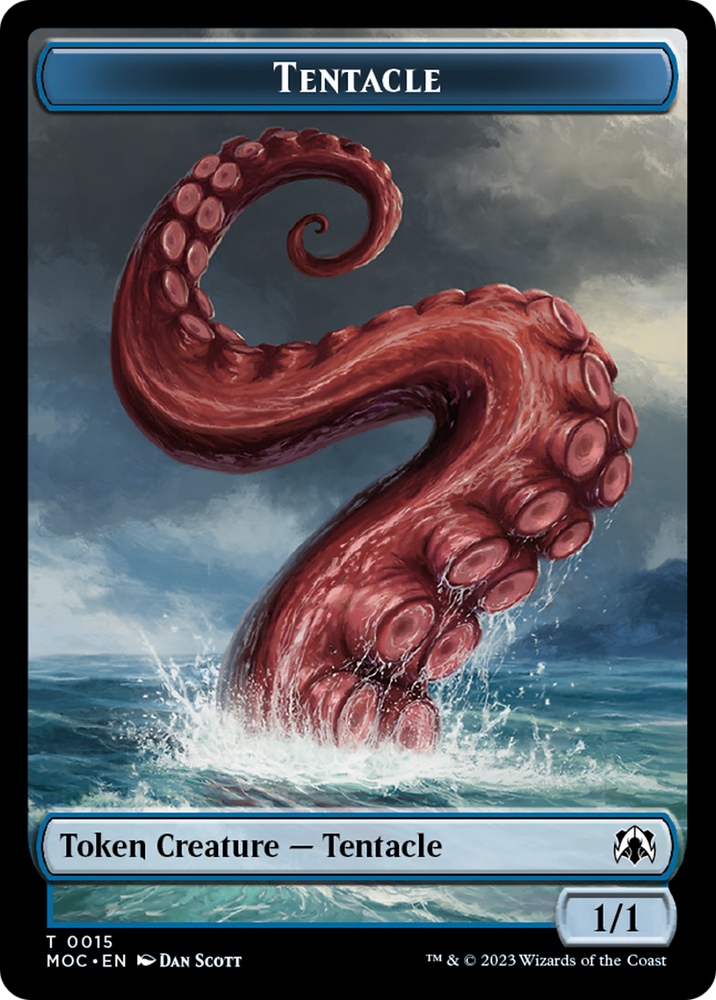 Tentacle // Human (26) Double-Sided Token [March of the Machine Commander Tokens]